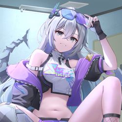 This is a pixiv picture whose title is 銀狼LV.999.