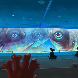 This is a pixiv picture whose title is 海辺の夢の国.