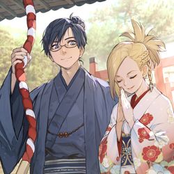 This is a pixiv picture whose title is 初夏詣.