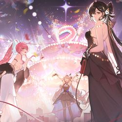 This is a pixiv picture whose title is 给大伙整个大蛋糕.