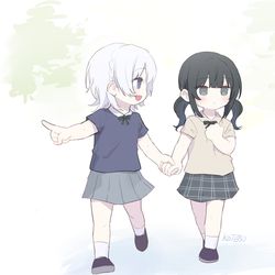 This is a pixiv picture whose title is お姉ちゃんが外に連れ出してくれています.