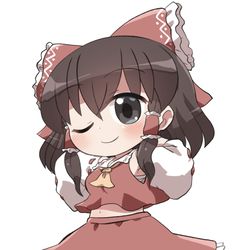 This is a pixiv picture whose title is おは霊夢.