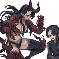 This is a pixiv picture whose title is 変身してデカくなるタイプ.