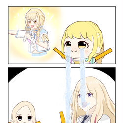 This is a pixiv picture whose title is 藤田ことね（＋ぬい）と十王星南（＋ぬい）.