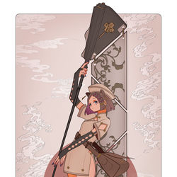 This is a pixiv picture whose title is 旗手.