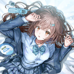 This is a pixiv picture whose title is 藍色の季節.