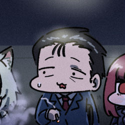 This is a pixiv picture whose title is スーパーの裏でヤニ吸うふたり.