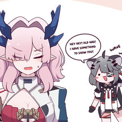 This is a pixiv picture whose title is Tangtang trolling Mifu.