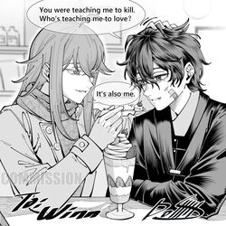 This is a pixiv picture whose title is 昨晚打的太狠.