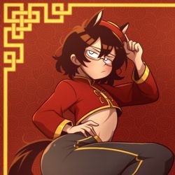 This is a pixiv picture whose title is Semi Horse 🐴.