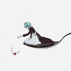 This is a pixiv picture whose title is 匙ノ咒.