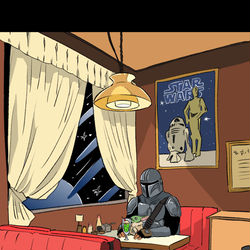 This is a pixiv picture whose title is マンダロリアン&グローグーlog.