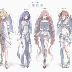 This is a pixiv picture whose title is 天使組曲キャラ紹介.