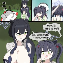 This is a pixiv picture whose title is Sensei in a summer vacation..