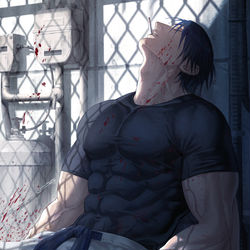 This is a pixiv picture whose title is お疲れ甚爾.