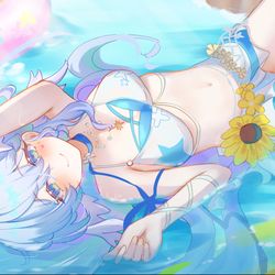This is a pixiv picture whose title is 水着ロビン！.