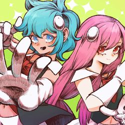 This is a pixiv picture whose title is ユウ＆ナーラ.
