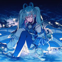 This is a pixiv picture whose title is 君の星河よ.
