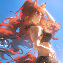 This is a pixiv picture whose title is 🌊.