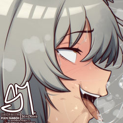 This is a pixiv picture whose title is What the cat doin'? 🚬.
