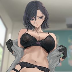 This is a pixiv picture whose title is 美術教師.