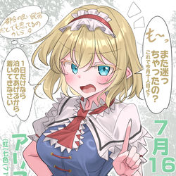This is a pixiv picture whose title is 7月16日はアリスの日！.