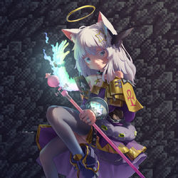 This is a pixiv picture whose title is 猫猫.