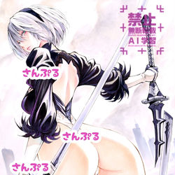 This is a pixiv picture whose title is 2B 　ヨルハ 二号 B型　NieR:Automata.