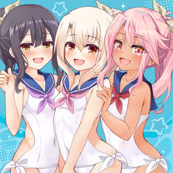 This is a pixiv picture whose title is セーラー水着プリヤ.