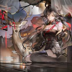 This is a pixiv picture whose title is 仇白姐姐🦌.