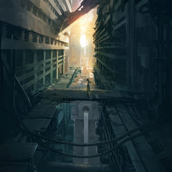 This is a pixiv picture whose title is 黄昏の街.