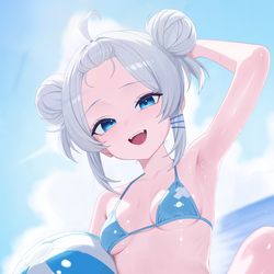 This is a pixiv picture whose title is 🐱.