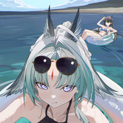 This is a pixiv picture whose title is 诀泳装.