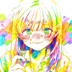 This is a pixiv picture whose title is “  きみと、きらきら  ”.