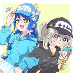 This is a pixiv picture whose title is お揃いパーカーのるるくれ!.