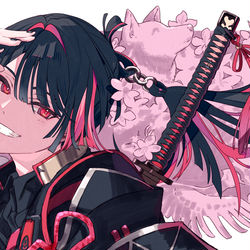 This is a pixiv picture whose title is 桃太郎祐定.