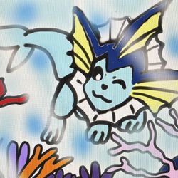 This is a pixiv picture whose title is ㊗️シャワーズの日💙🪸💙.