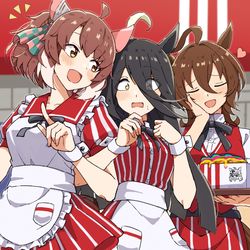 This is a pixiv picture whose title is ウマ娘ケンタッキーコラボ.