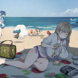 This is a pixiv picture whose title is 海りんご.