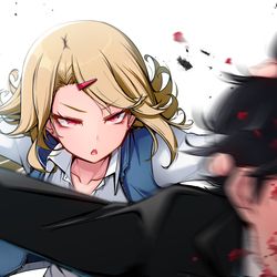 This is a pixiv picture whose title is 壁ドン.