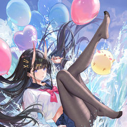 This is a pixiv picture whose title is Splashing waves.