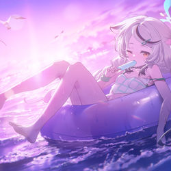 This is a pixiv picture whose title is ココナ(水着).