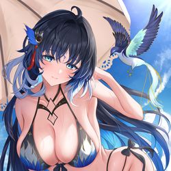 This is a pixiv picture whose title is 水着秧秧.