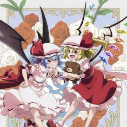 This is a pixiv picture whose title is 幻想万華鏡　英雄聖典レミリア&フランドール②　表紙イラスト.