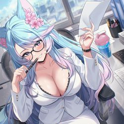 This is a pixiv picture whose title is Silvervale Boss Lady.