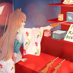 This is a pixiv picture whose title is 射的🐺.