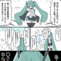 This is a pixiv picture whose title is 音楽目的で買ったおバカマスターとセクサロイドミク.