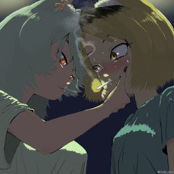 This is a pixiv picture whose title is 接近.