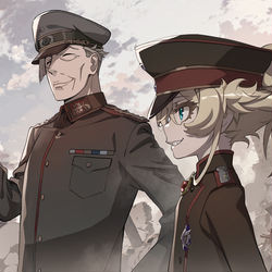 This is a pixiv picture whose title is 参謀将校.