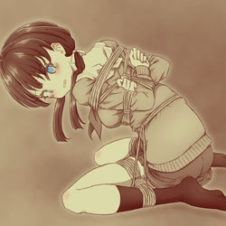 This is a pixiv picture whose title is 縄抜けチャレンジするさやか.